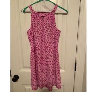 Jude Connally Size Large Pink & White Dress